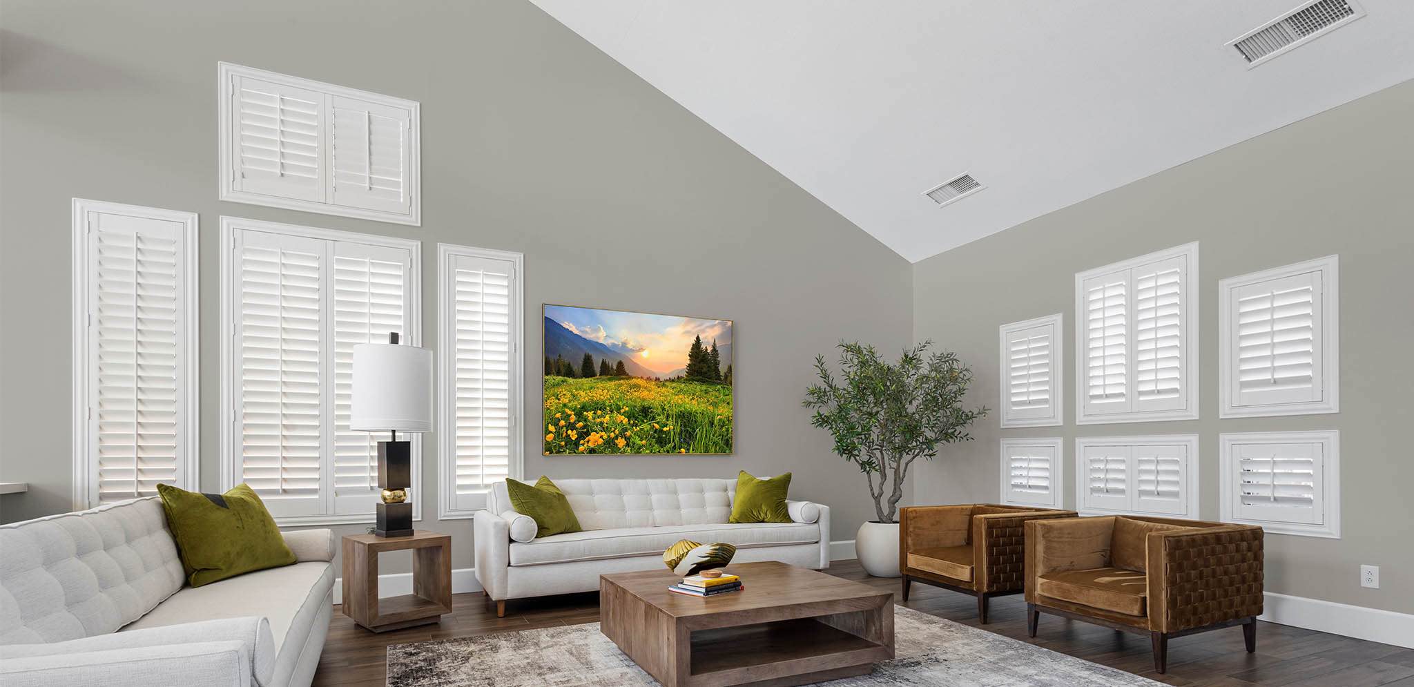 Shutters in a Hartford living room