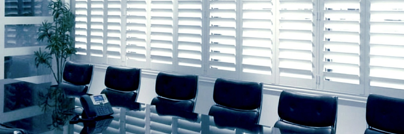 Shutters in a conference room