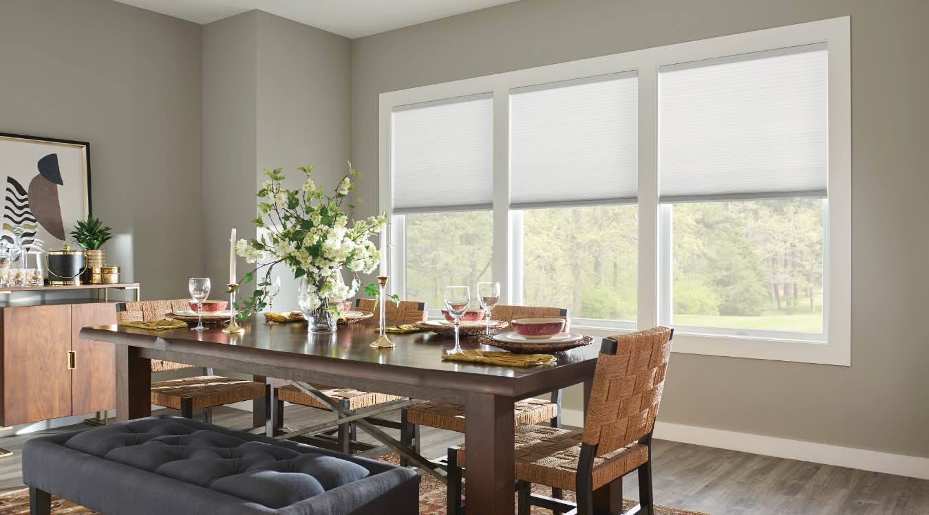 Cell shades in Hartford kitchen