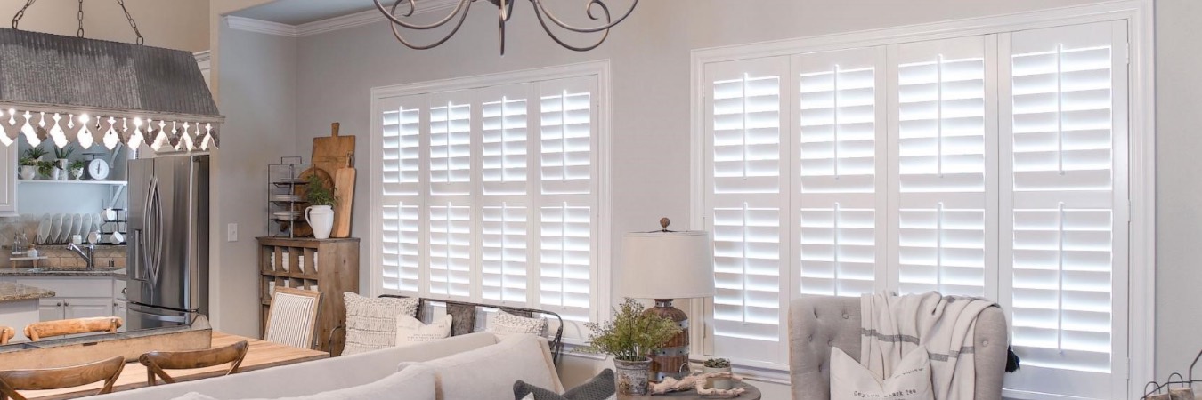 Plantation shutters in Middlesex County kitchen