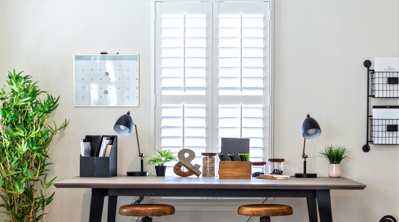 Shutters in home office