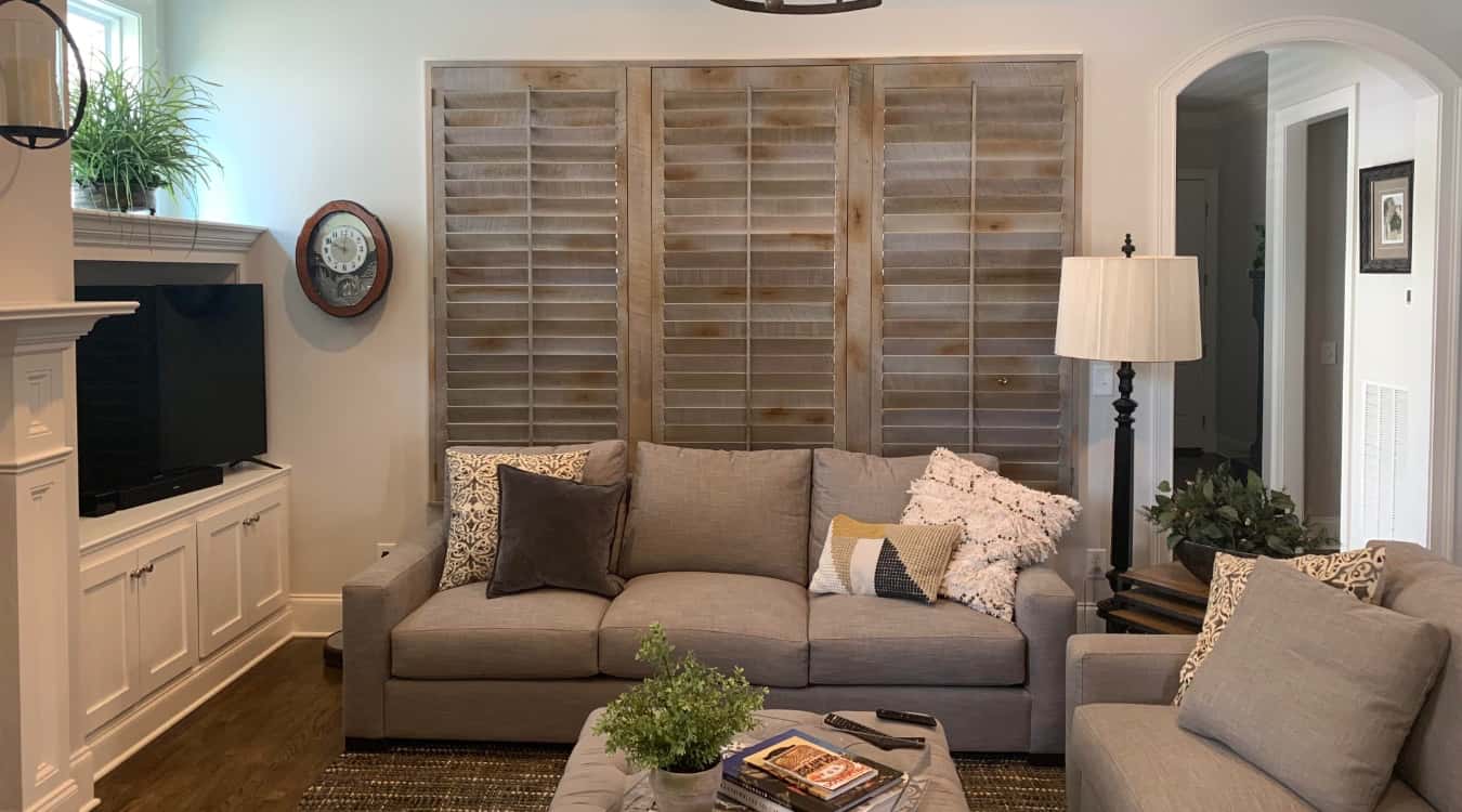 Reclaimed wood shutters in Hartford