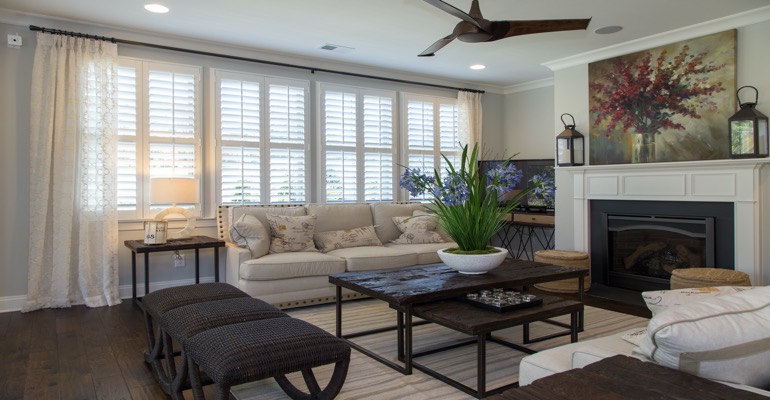 Interior Shutters in Hartford Living Room