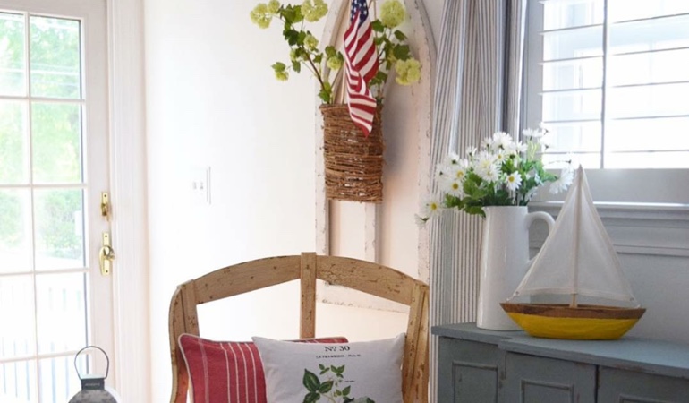 Bright sitting corner with faux wood plantation shutters in Hartford. Faux wood plantation shutters in Hartford